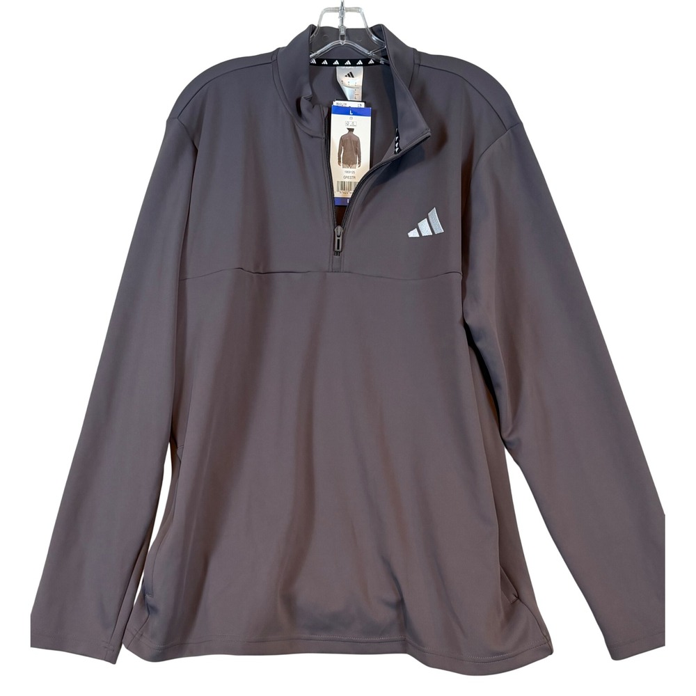 Adidas Mens M 1/4 Zip Layer GRESTR Grey Pullover •L• Gorpcore Training Golf Tech